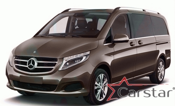 Автомобильные коврики EVA 3D для Mercedez-Benz V-klasse II W447 (2 ряд - 2 места со столиком) (2014->)